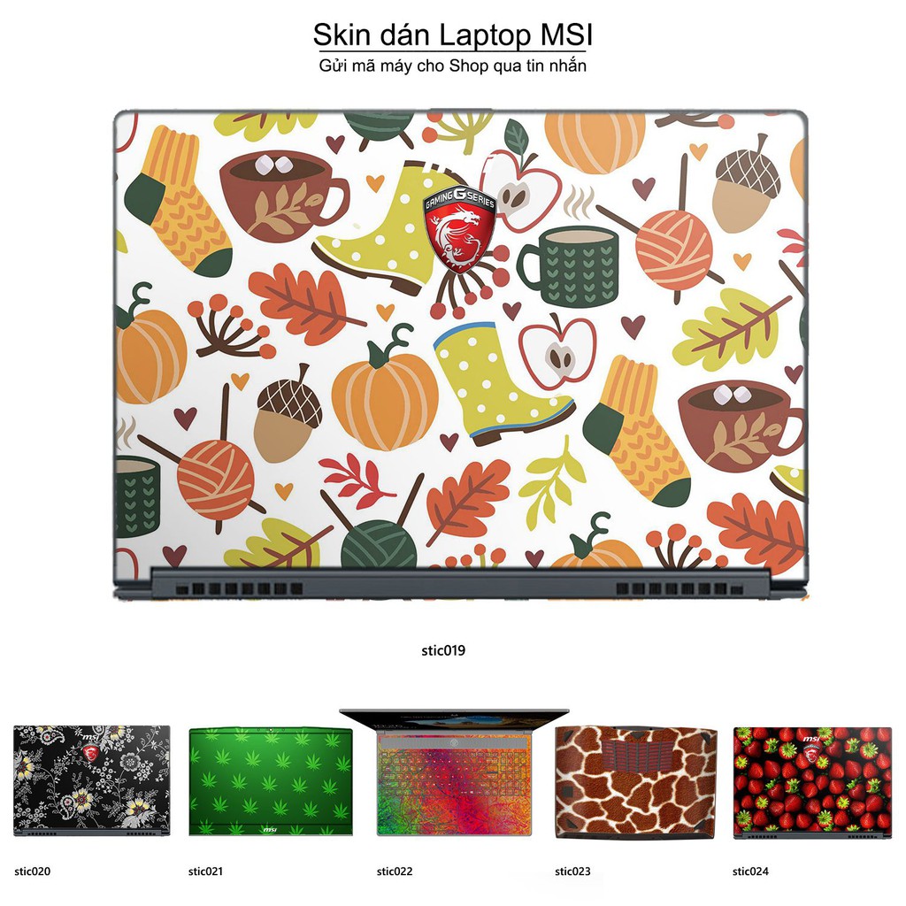 Skin dán Laptop MSI in hình Hoa văn sticker _nhiều mẫu 4 (inbox mã máy cho Shop)