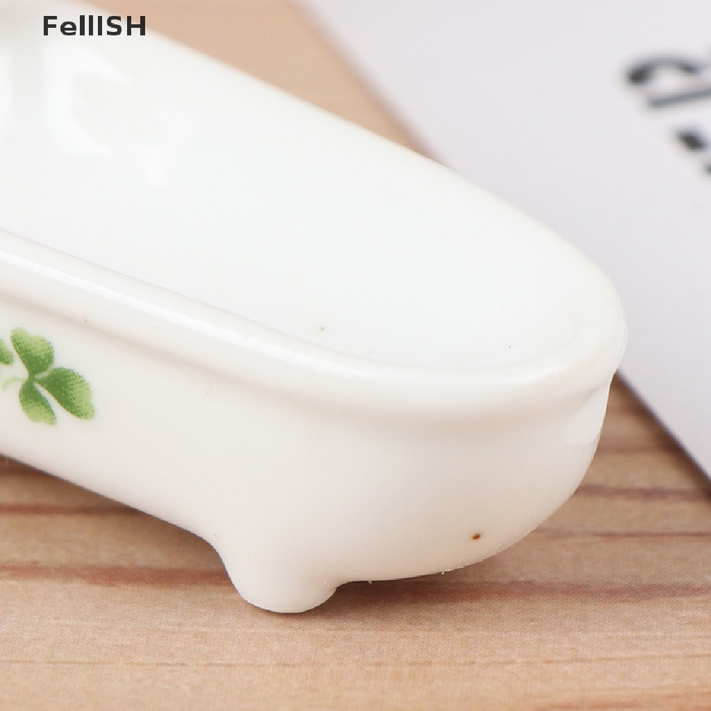 Set 3 Món Đồ Dùng Nhà Tắm Bằng Sứ Tỉ Lệ 1: 24 Độc Đáo Cho Nhà Búp Bê 439br