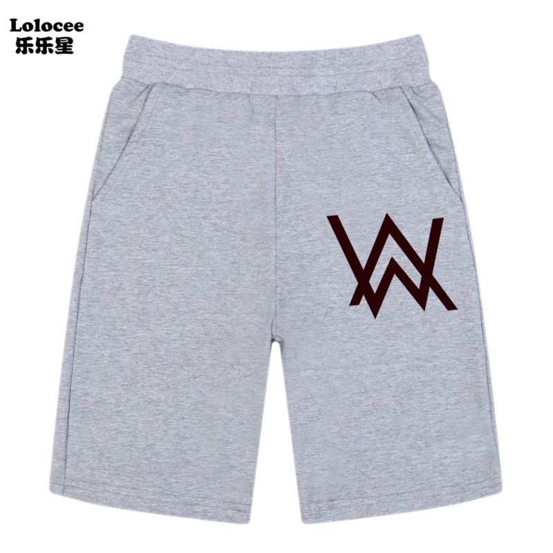 Quần Short Cotton In Logo Alan Walker Cho Bé Trai