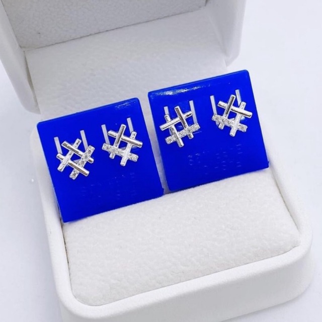 Bông tai bạc nhỏ nhắn xinh xắn, mẫu mới lạ độc đáo Mainomi Shop Bạc Xinh
