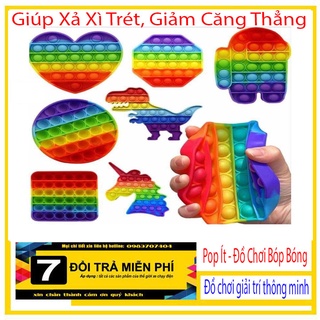 Pop Ít - Đồ Chơi Bóp Bóng, Nhấn Bóng Loại Đẹp Giúp Xả Xì Trét, Giảm Căng Thẳng, Pop It Fidget Toy
