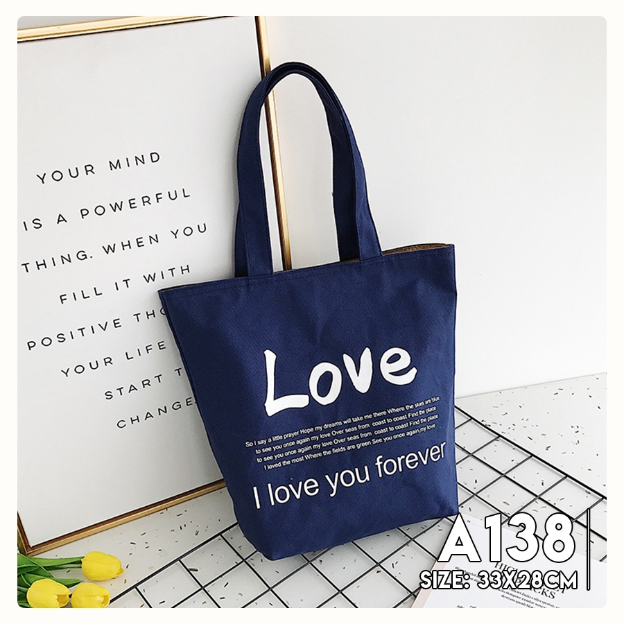 Túi xách tay in chữ LOVE - A138
