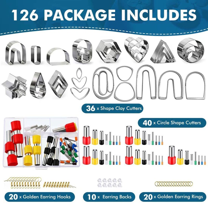 Set 36 Khuyên Tai Nhiều Kiểu Dáng Cá Tính