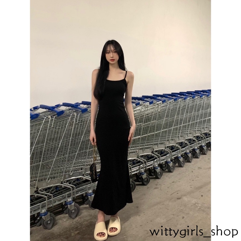 Wittygirls-đầm Đuôi Cá Dáng Dài Thời Trang Mùa Thu Cho Nữ