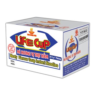 Mì Life Cup Thịt hầm 60g thùng 24 ly