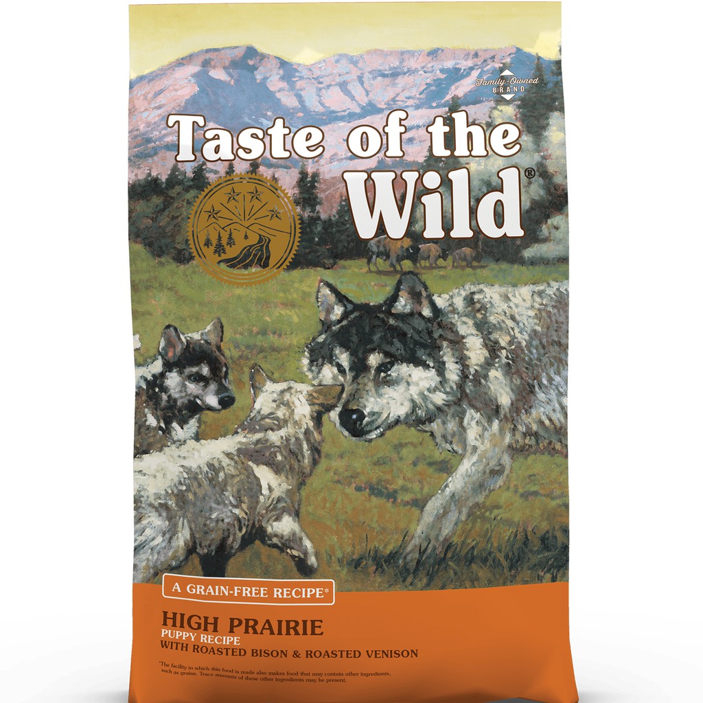 [DINH DƯỠNG CAO] Thức ăn hạt cho chó con 170g TASTE OF THE WILD HIGH PRAIRIE PUPPY vị Bò Rừng và Nai Nướng