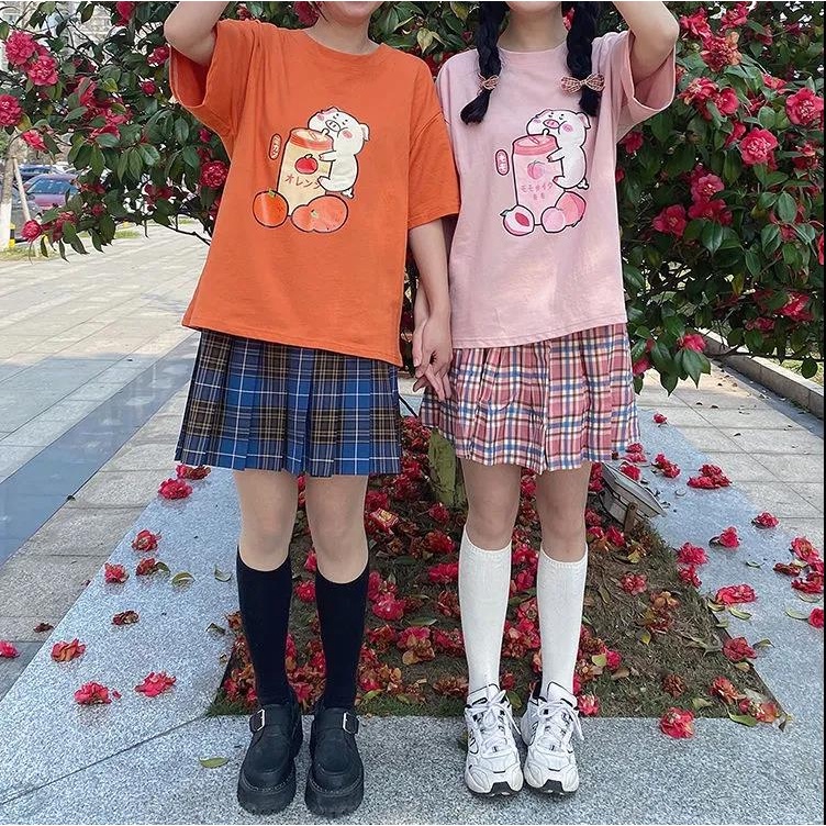 Áo thun HIIXIIVI 100% cotton tay ngắn cổ tròn phong cách Hàn Quốc thời trang mùa hè 2022 cho nữ