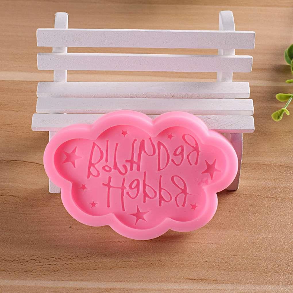 Khuôn Silicone Tạo Hình Chữ Happy Birthday Trang Trí Bánh DIY