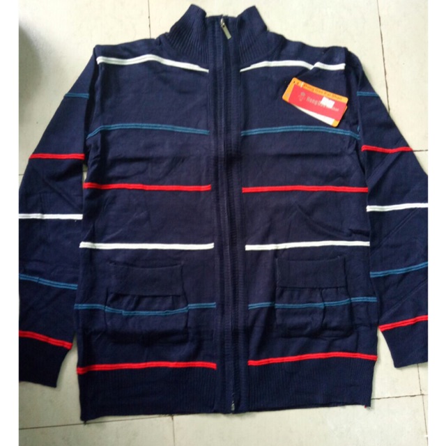 Áo khoác thun len sọc trung niên hàng QC xịn | BigBuy360 - bigbuy360.vn
