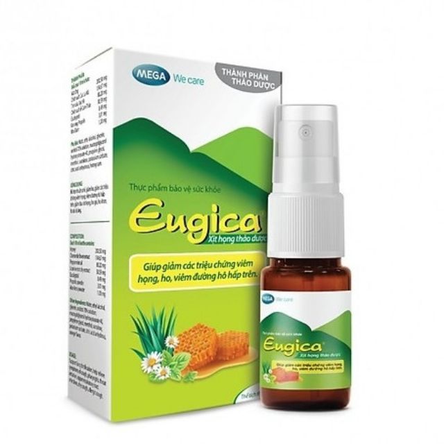 Xịt họng thảo dược Eugica mouth spray, giảm ho, chống viêm đường hô hấp trên