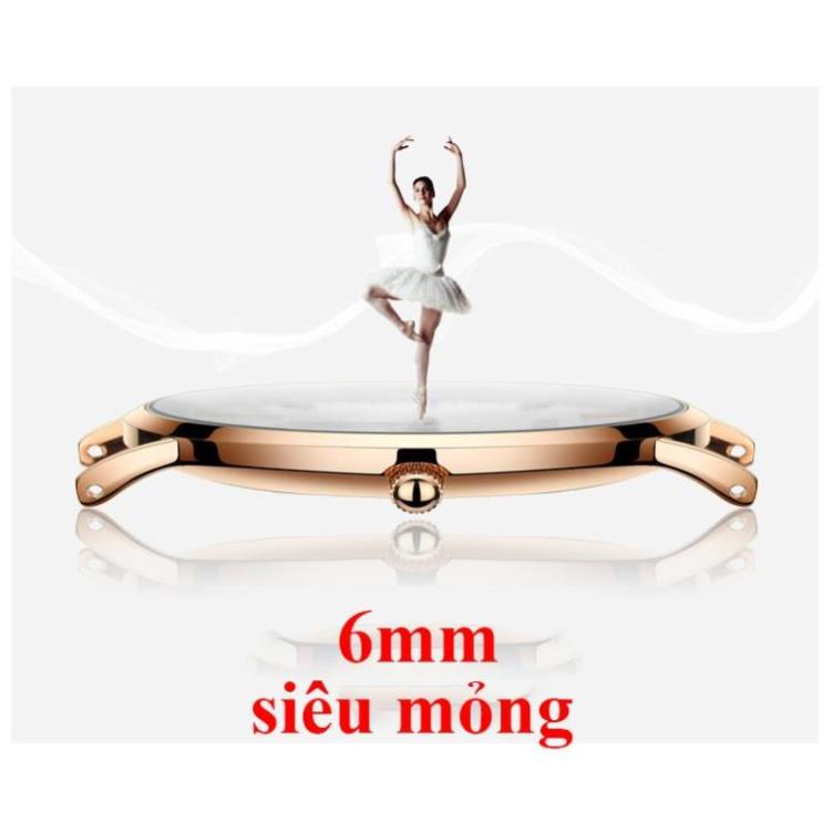 Đồng Hồ Nam Crnaira Japan C3079 Siêu Mỏng Dây Thép Lụa Cao Cấp