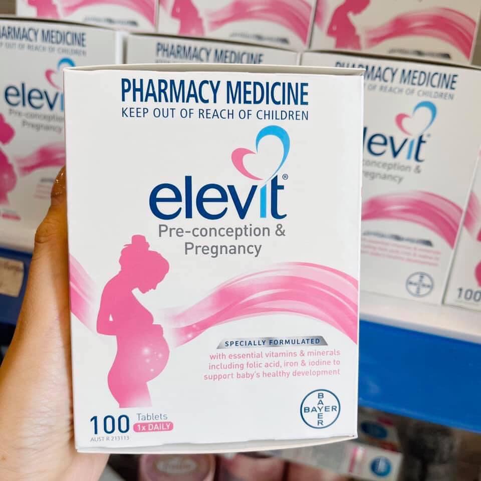 [ FREESHIP ] Elevit bầu,Vitamin tổng hợp Elevit cho phụ nữ mang thai,bổ sung Vitamin C,D3,Axit Folic cho mẹ bầu,hàng Úc,