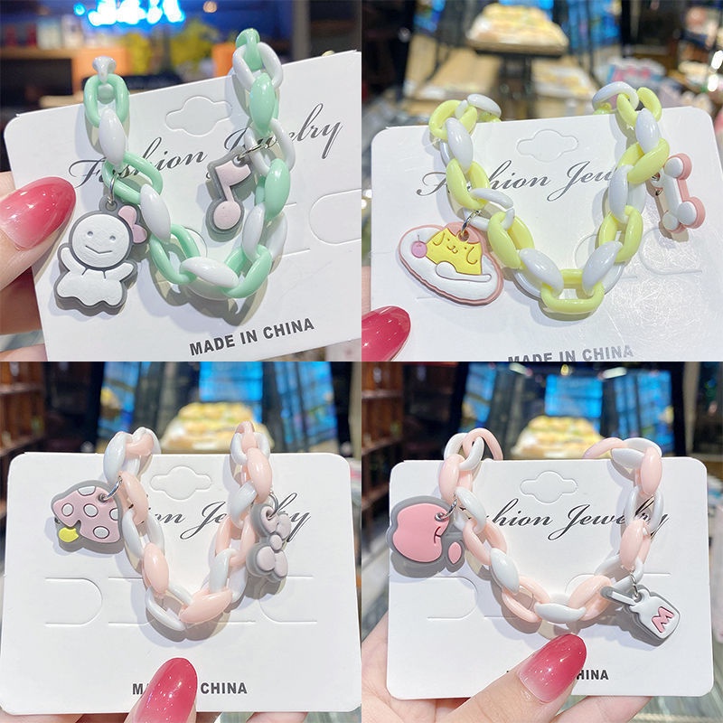 Vòng Tay Hoạt Hình Nhiều Màu Dễ Thương Cho Bạn Gái