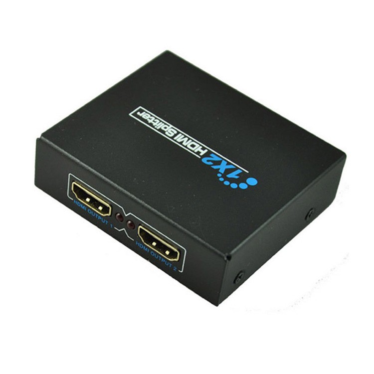 Bộ chia HDMI 1 ra 2 – HDMI Splitter 1x2 - chia cổng ra 2 màn hình TV, máy chiếu