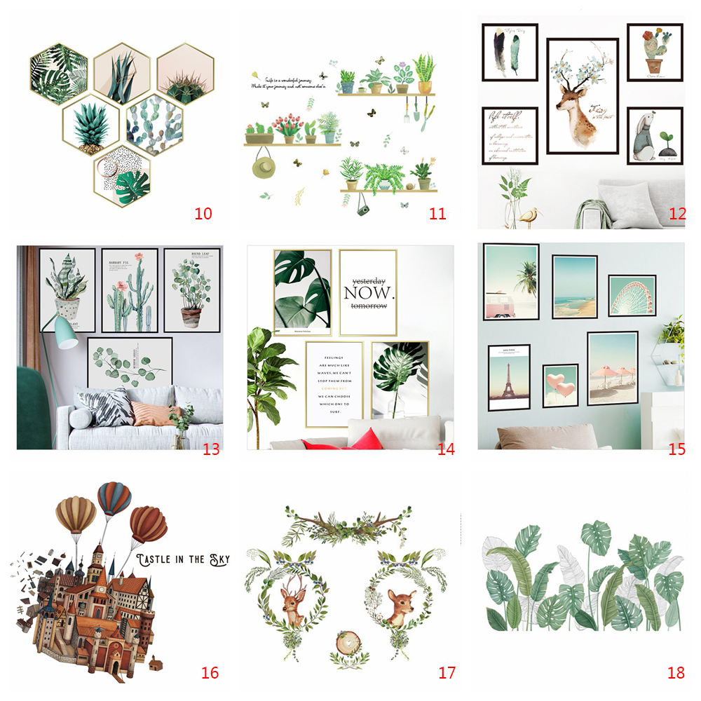 Miếng Dán Tường Trang Trí Nội Thất Hình Lá Cây Xinh Xắn