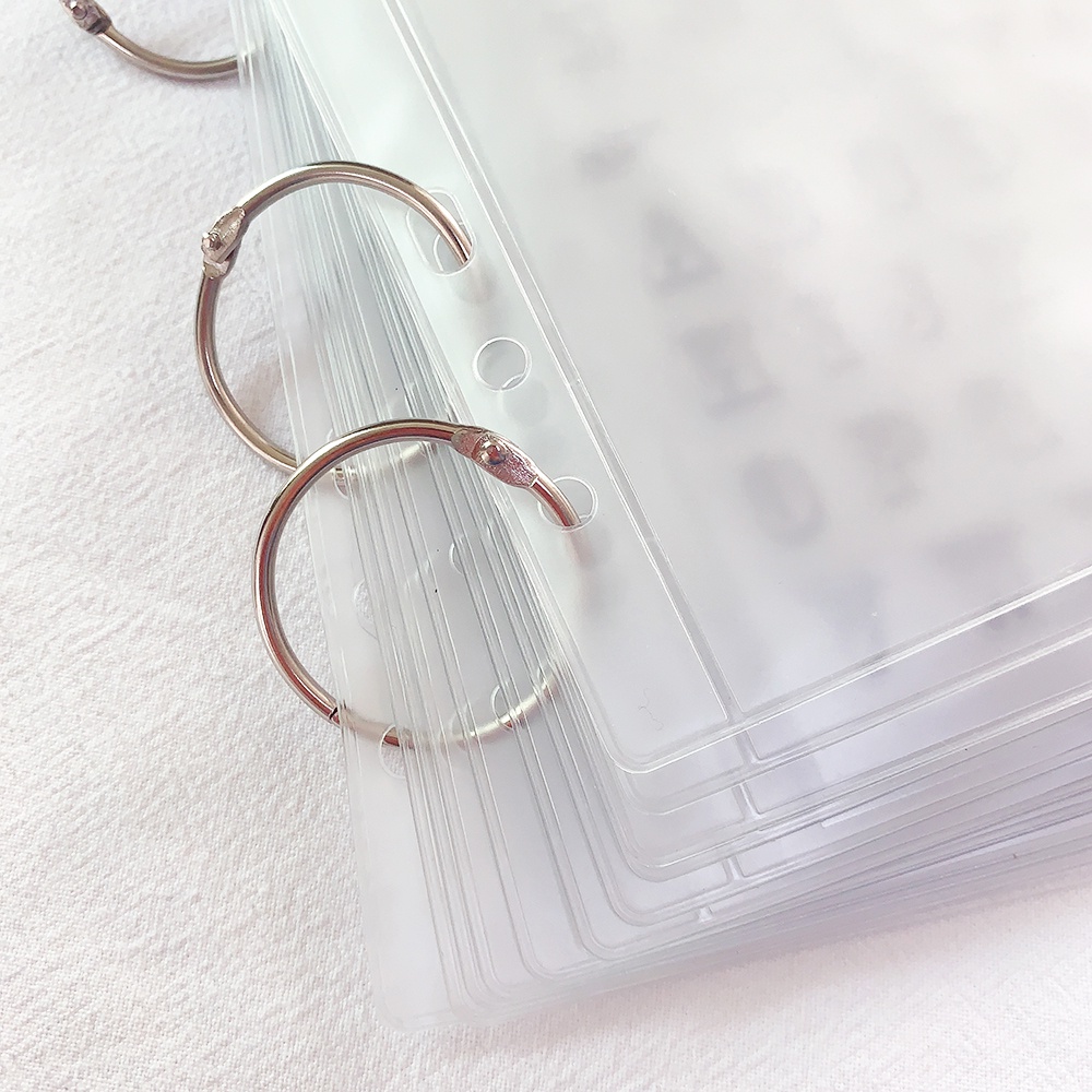 Winzige Khoen tròn inox Flashcard đóng gáy sách album nhật kí Khoen móc vòng còng đóng sổ, sổ tay