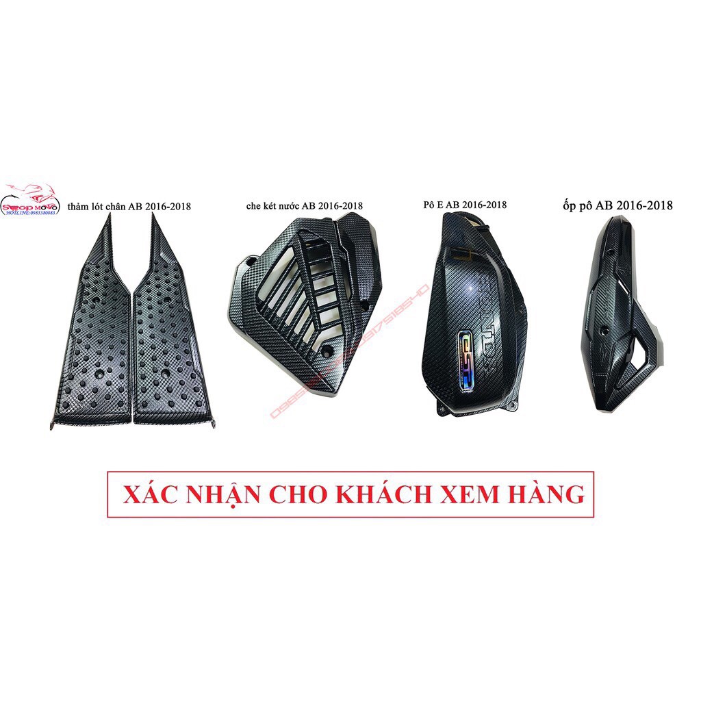 bộ các bon 4 món xe AB 2016-2019