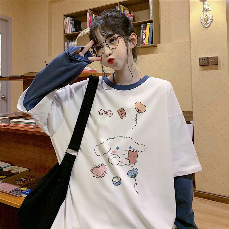 [ORDER CÓ ẢNH THẬT] Áo sweater ghép tay kiểu Hàn Quốc dễ thương - Áo thun tay dài Unisex - Phụ kiện Pé Mèo