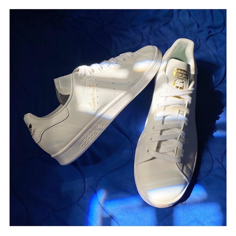 Giày Adidas Stan Smith chữ Gold real phiên bản full da 👛