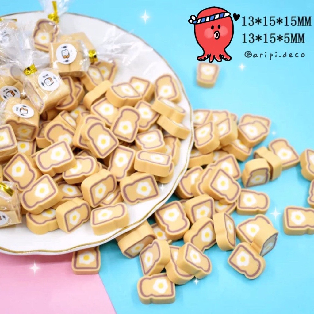 Charm bánh mì sandwich trứng rán xinh xắn /Nguyên liệu làm phụ kiện handmade vòng tay / resin/ B1