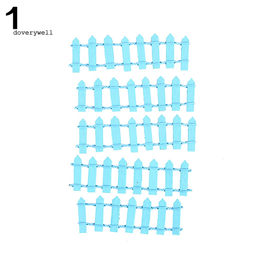 Bộ 5 mô hình hàng rào mini bằng gỗ dùng cho trang trí tiểu cảnh
