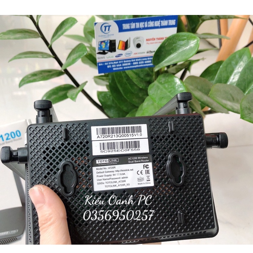 Bộ phát wifi Totolink A720R - Router băng tần kép AC1200