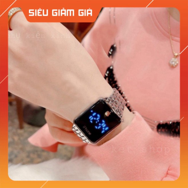 Đ/hồ ĐT táo màn hình CẢM ỨNG điện tử quai hợp kim ko rỉ pin siêu bền thời thượng