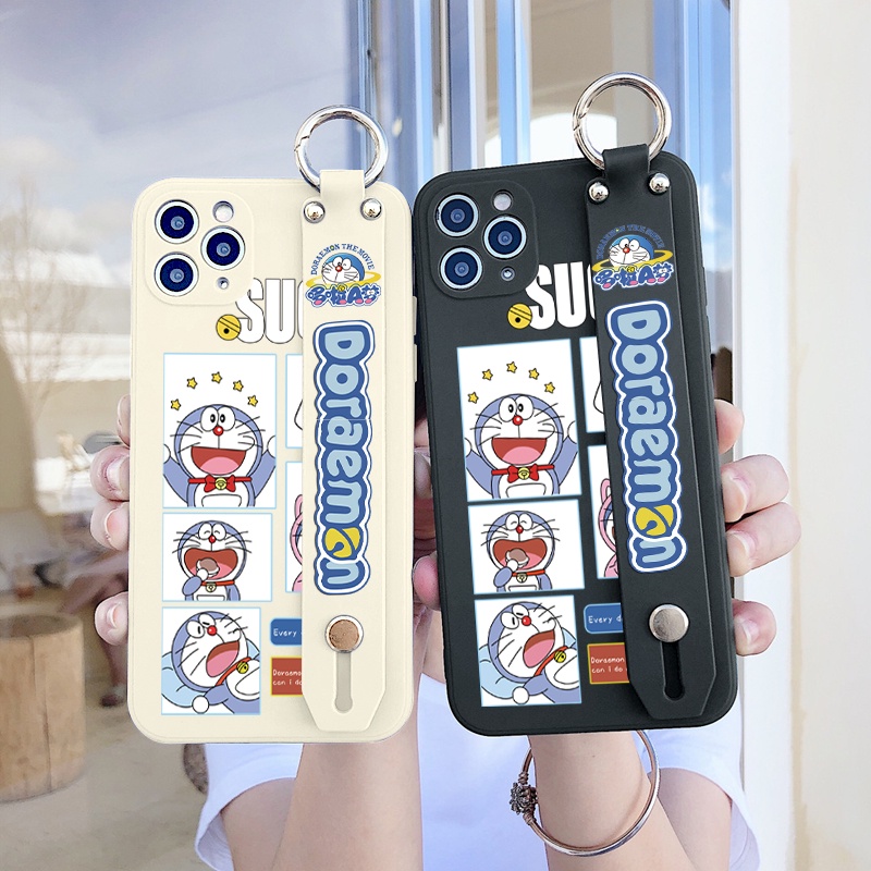 Ốp Điện Thoại Silicon Chống Sốc In Hình Doraemon Dễ Thương Có Dây Đeo Cổ Tay Cho Xiaomi Redmi Note 11/Note 11S