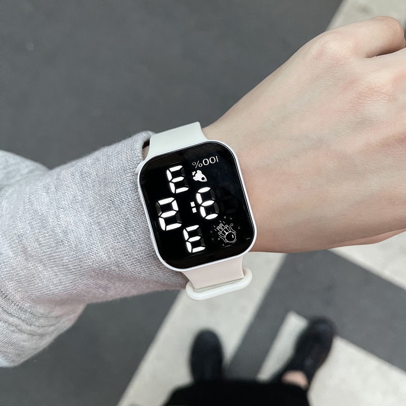 Đồng Hồ Điện Tử Dây Silicone Thời Trang Cho Nữ