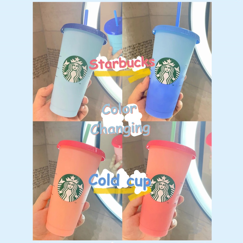 Ly Nước Starbucks 24oz Kèm Ống Hút Và Nắp Đậy