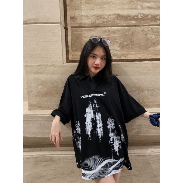YOSICLUB ÁO SKET POLO OVERSIZE