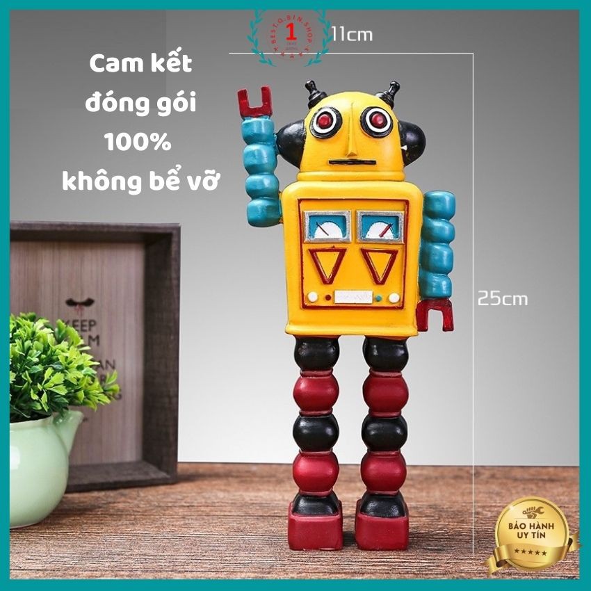 mô hình robot decor trang trí loại lớn , màu sắc bắt mắt dùng để làm quà tặng hoặc trang trí nhà cửa không khí vui tươi