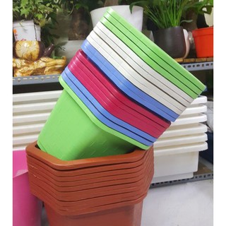 Bộ 10 CHẬU LỤC GIÁC 34 x 23 CM đẹp, bền, nhiều màu