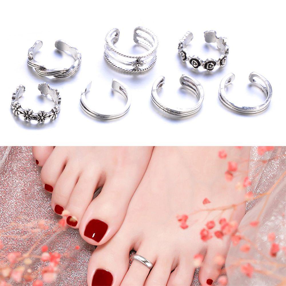 Bộ 12 Nhẫn Đeo Ngón Chân Thời Trang Đi Biển Mùa Hè