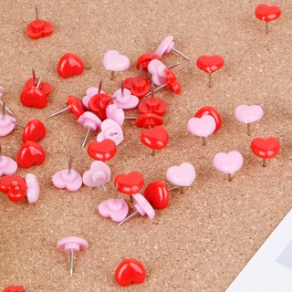 Bộ 50 ghim nhựa hình trái tim