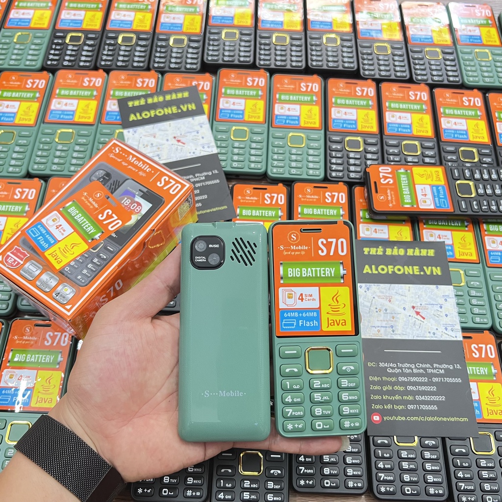 Điện Thoại 4 Sim Smobile S70 Bảo Hành 12 Tháng Pin Trâu 3000MAH Tự Động Ghi Âm Cuộc Gọi