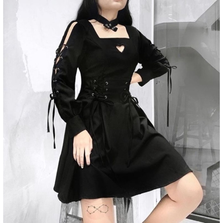 [THE FANCÉ] LITTER HEART CHOCKER DRESS