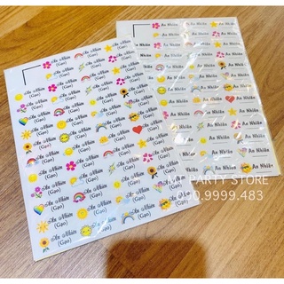 STICKER DÁN ĐỒ DÙNG HỌC TẬP