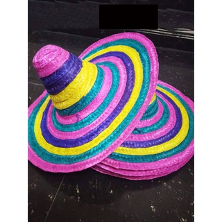 Mũ giang nhiều màu xuất khẩu - mũ sombrero du lịch, đi biển, picnic, hội nhóm mũ rộng vành