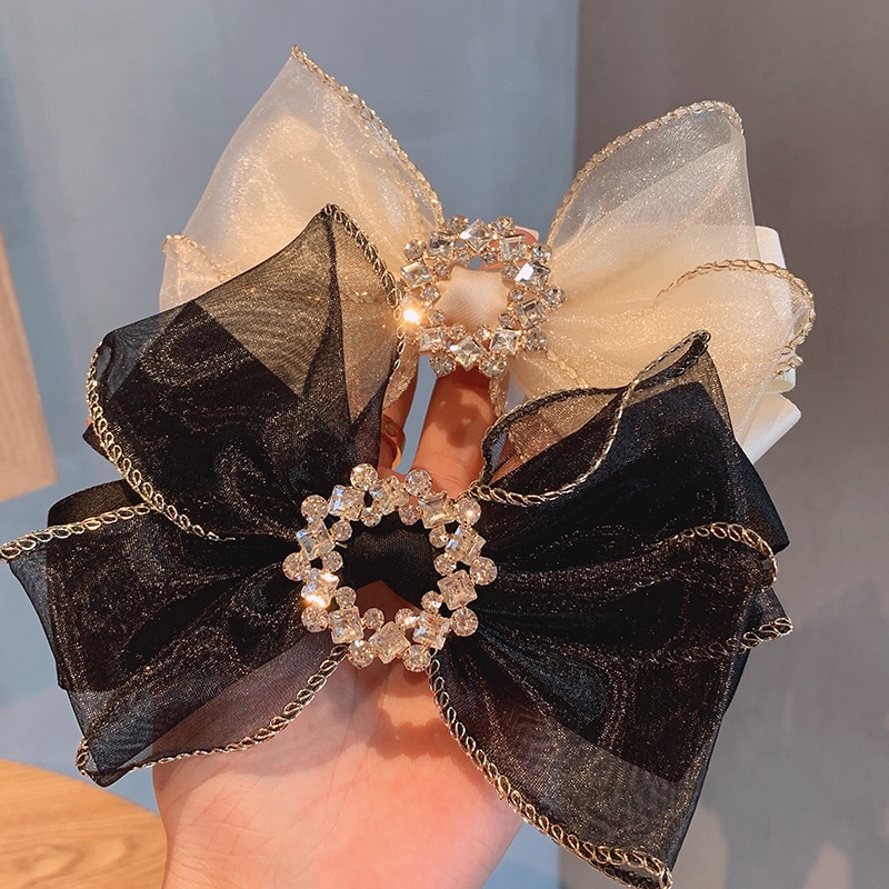 Dây Buộc Tóc Thắt Nơ Cỡ Lớn Phong Cách Hàn Quốc Xinh Xắn Cho Nữ