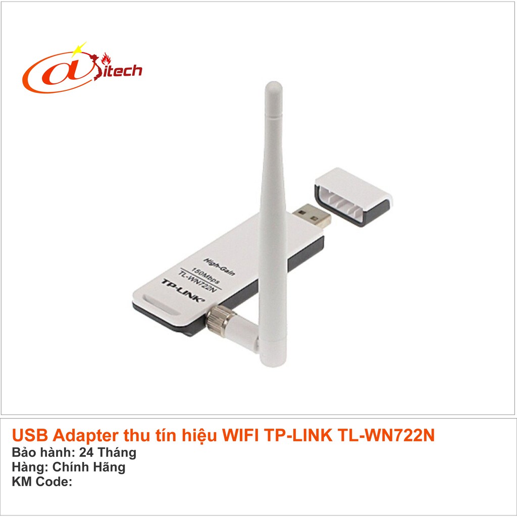 Giá sốc Bộ thu sóng wifi TPLINK WN 722N