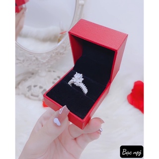 Nhẫn đính đá siêu cao , Nhẫn nữ Bạc BNP