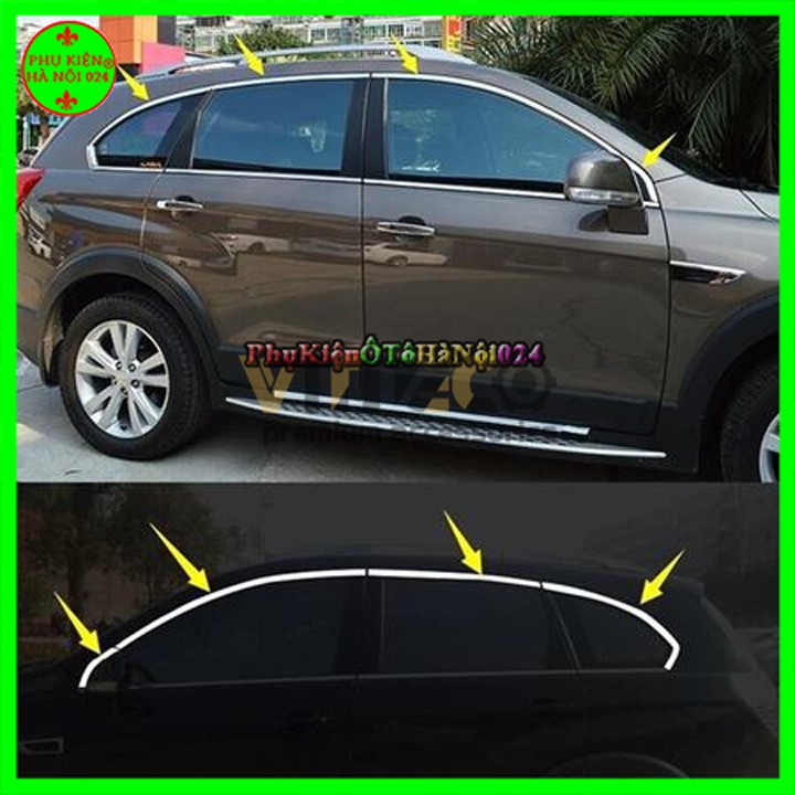 [CAPTIVA 2007-2019] Bộ Nẹp Viền Cong Kính  Inox Dành Cho Xe Ô Tô - CHEVROLET CAPTIVA 2007-2019