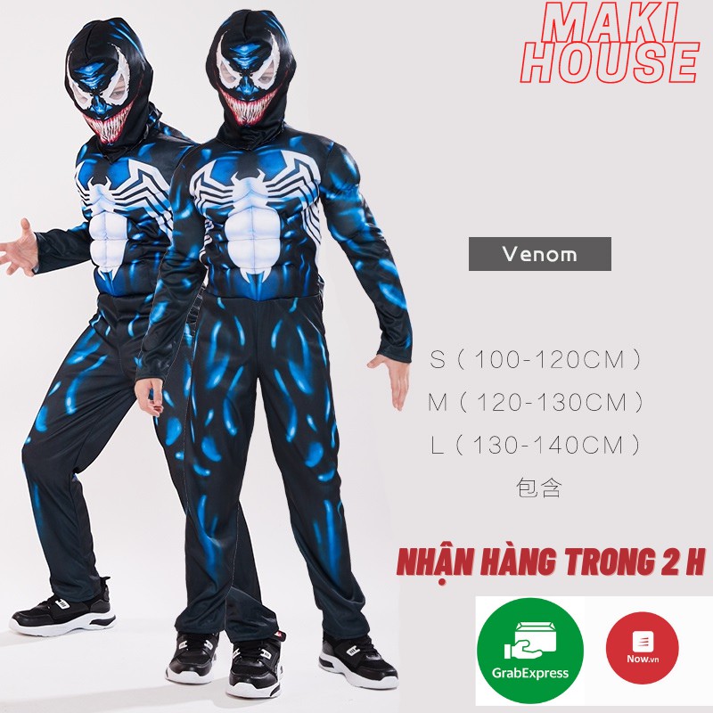 Bộ quần áo hoá trang siêu anh hùng cho trẻ em Venom - Người Nhện 3