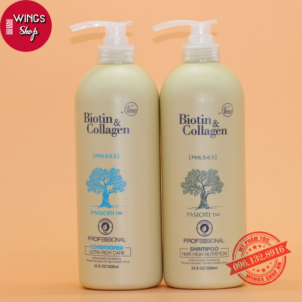🛑FreeShip🛑Cặp Dầu Gội Xả Biotin Collagen Trắng 1000ml | Giảm Rụng Tóc,Phục Hồi Tóc Khô Xơ, Hư Tổn | Hàng Chính Hãng | BigBuy360 - bigbuy360.vn