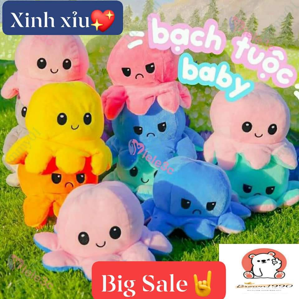 Bạch Tuột Cảm Xúc Size Bự Lớn Vải Miniso Cao Cấp BrownShop