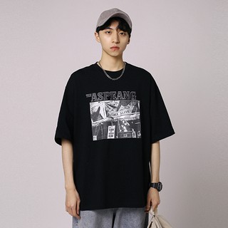 Áo Thun Unisex ASPEANG Trắng Đen
