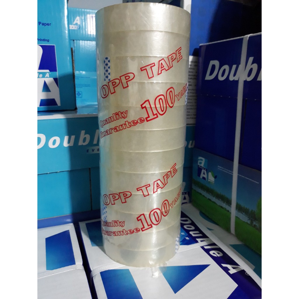 Băng keo trong 2.4F 100Ya vòng lớn (12 cuộn/cây/kg)