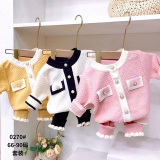 Bộ Len Bé Gái Siêu Dày Ấm Cho Bé Gái Size 66-90(5-13kg)