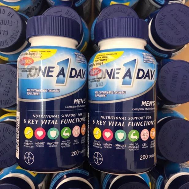 Vien Uống One A Day Men'S Multivitamin Health Formula, 200 Viên, Mẫu Mới